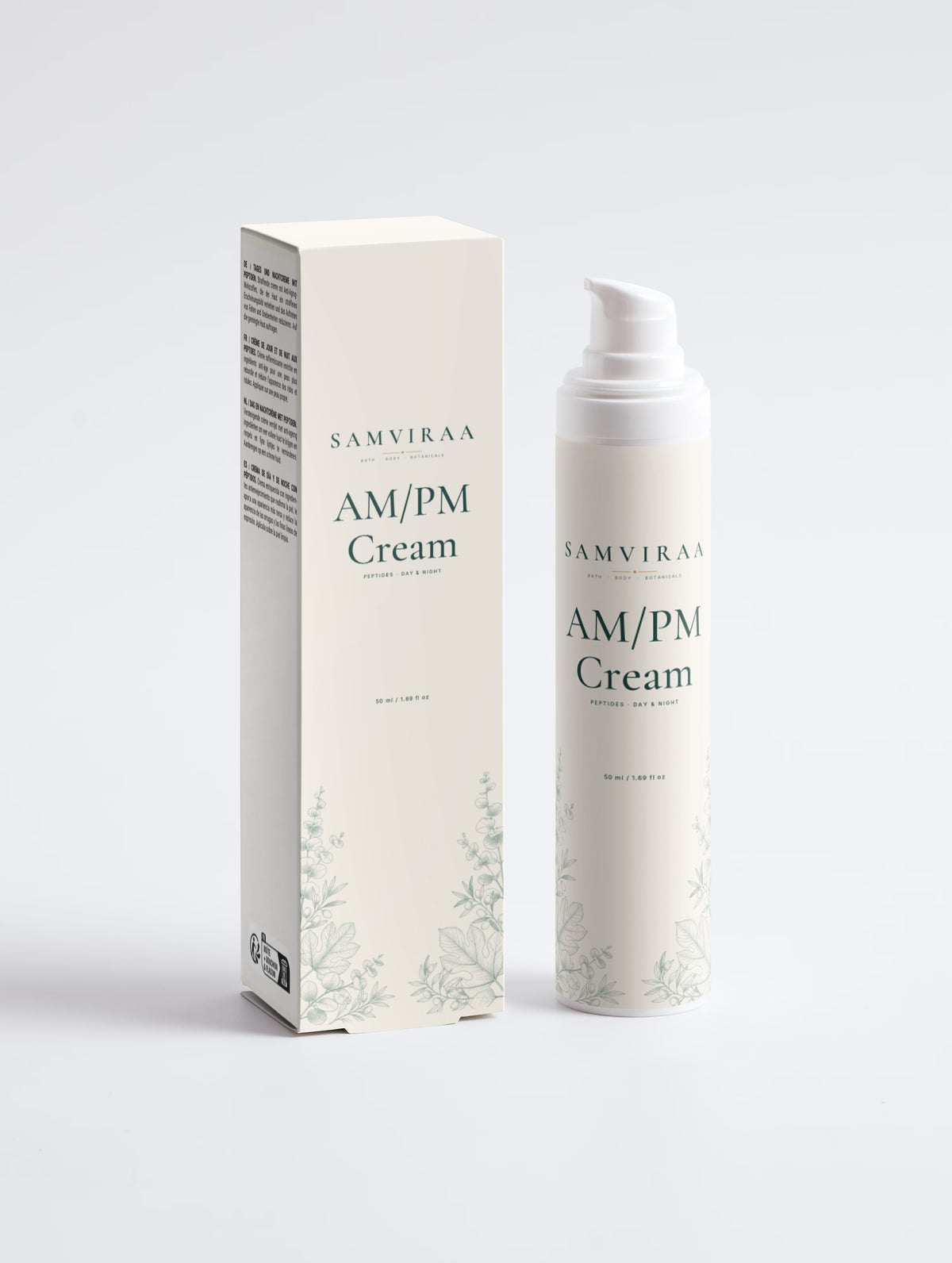 Inside the SAMVIRAA Peptide Ritual Gift Set: Peptide AM/PM Face Cream, 50 ml