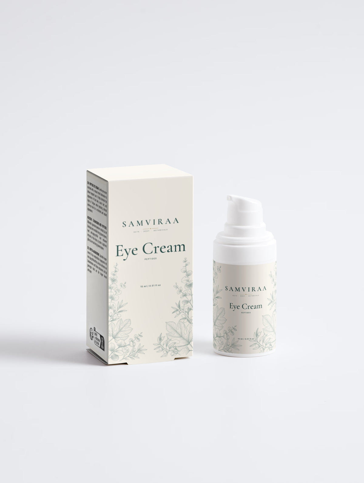 Inside the SAMVIRAA Peptide Ritual Gift Set: Peptide Eye Cream, 15 ml