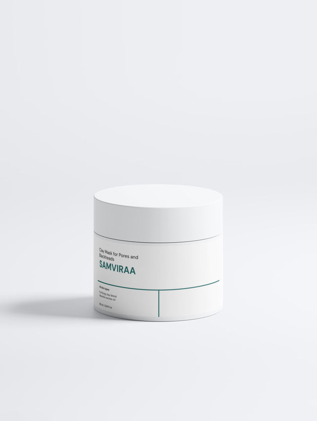 SAMVIRAA Clay Face Mask, Kaolin & Charcoal