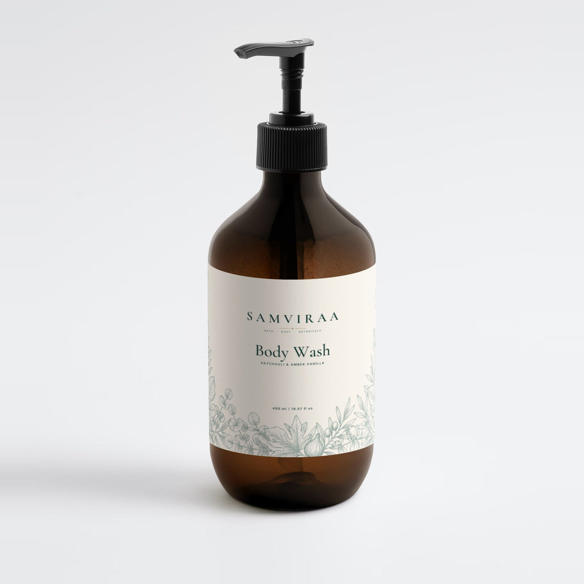 SAMVIRAA Body Wash, Patchouli & Amber Vanilla