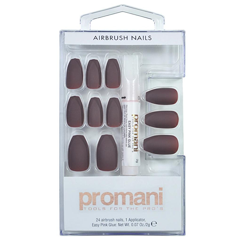 Matte Burgundy Press-On Nail Kit, 24 Nails