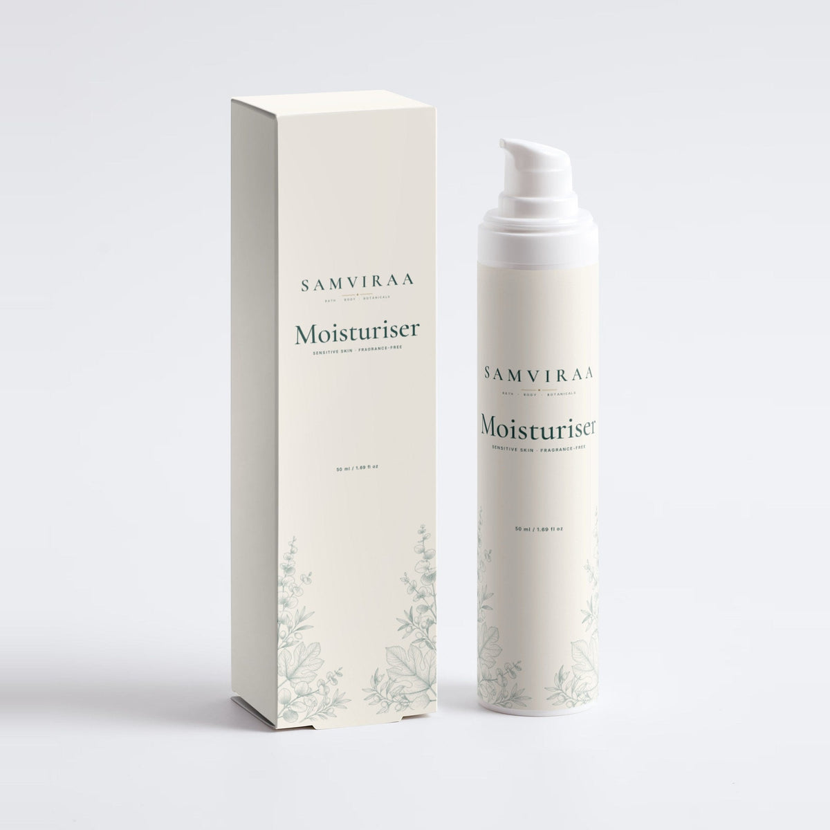 SAMVIRAA Moisturiser for Sensitive Skin, Fragrance-Free