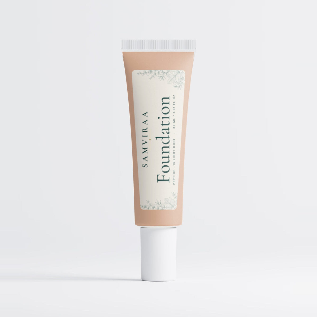 SAMVIRAA Peptide Foundation, Semi-Matte · 15 Light Cool (detail)