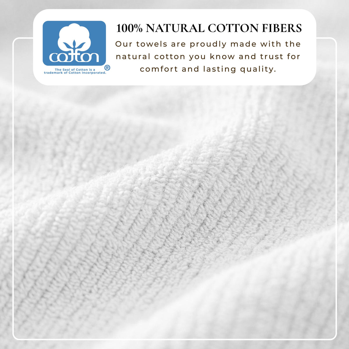 Turkish Cotton Ribbed Towel Set, 6 Pieces