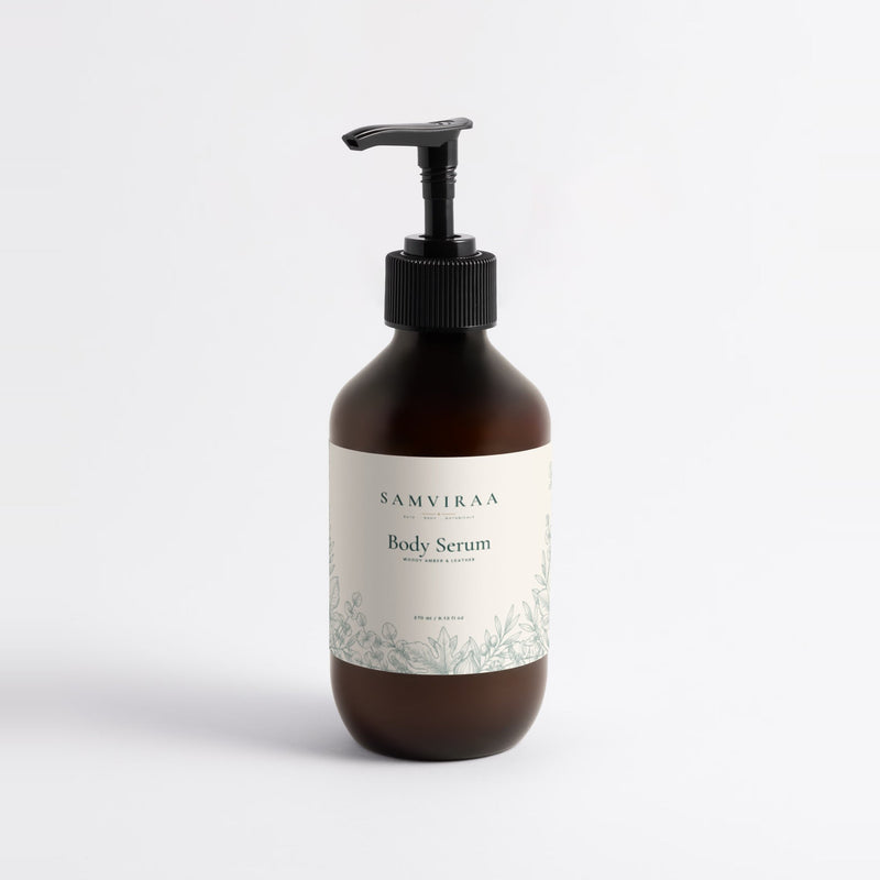 Scented Body Serum, Woody Amber & Leather