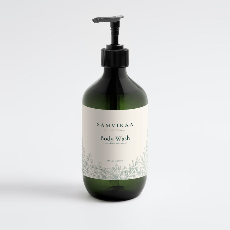 Body Wash, Peppermint & Dark Cedar