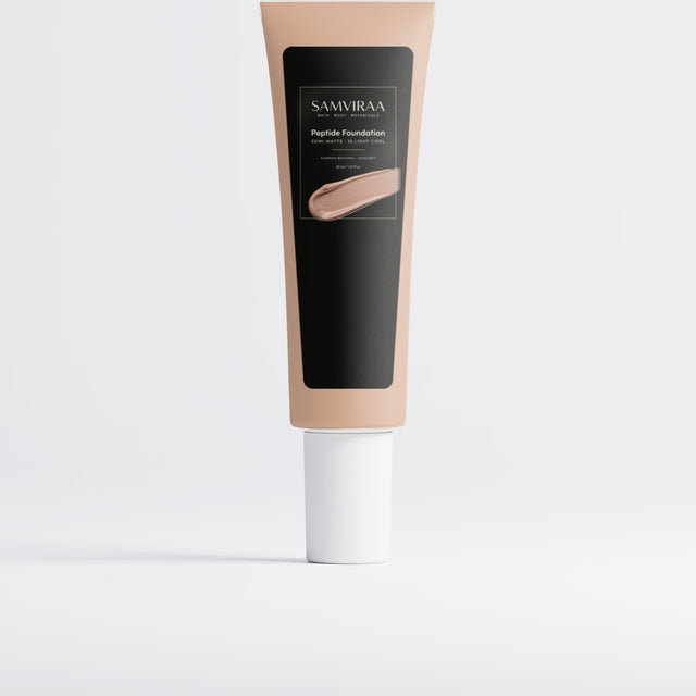SAMVIRAA Peptide Foundation, Semi-Matte · 15 Light Cool (tube)