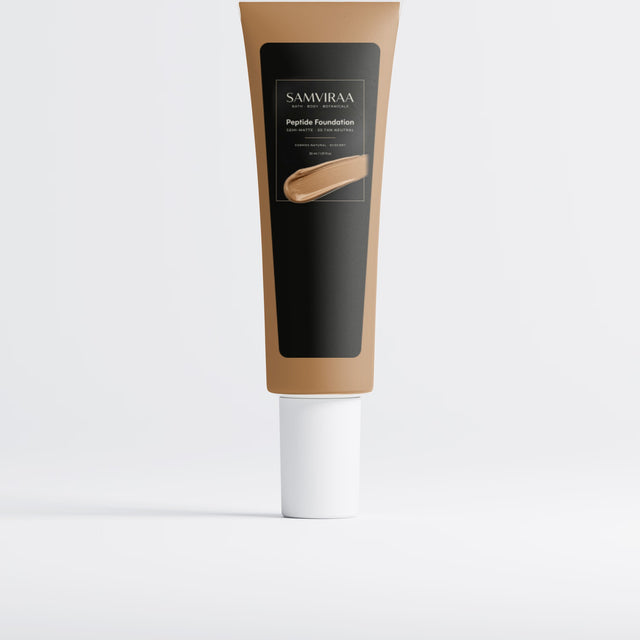 SAMVIRAA Peptide Foundation, Semi-Matte · 30 Tan Neutral (tube)
