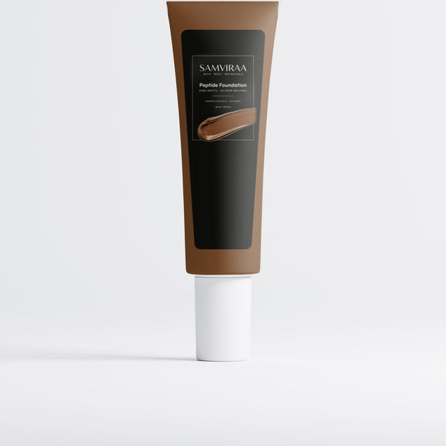 SAMVIRAA Peptide Foundation, Semi-Matte · 40 Deep Neutral (tube)