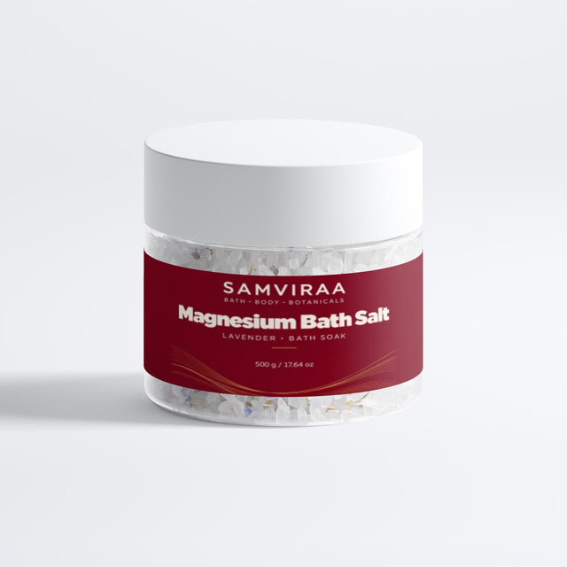 SAMVIRAA Bath Salt, Magnesium & Lavender