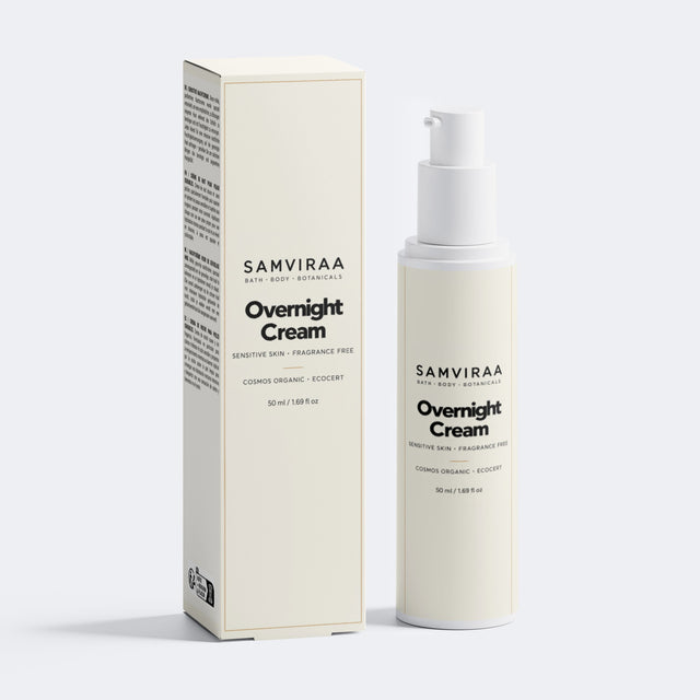 SAMVIRAA Overnight Cream for Sensitive Skin, Fragrance-Free