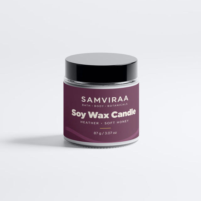 SAMVIRAA Soy Wax Candle, Heather