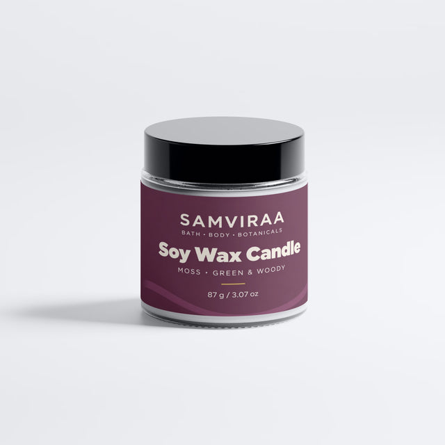 SAMVIRAA Soy Wax Candle, Moss