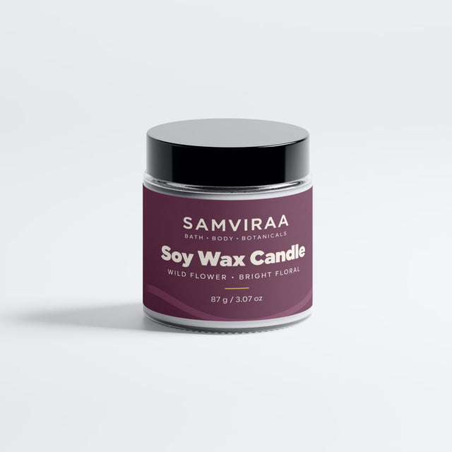 SAMVIRAA Soy Wax Candle, Wild Flower